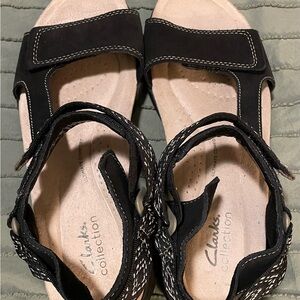 Clarks Women's Black Sandals 8.5